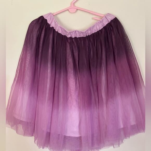 Garnet Hill Kids  Girl Large  Purple Lilla Ombre Tie-Dye Tulle Tutu Skirt - Picture 5 of 6